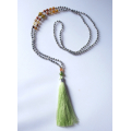 Bohemian Tassel Necklace Gemstone