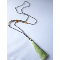 Bohemian Tassel Necklace Gemstone