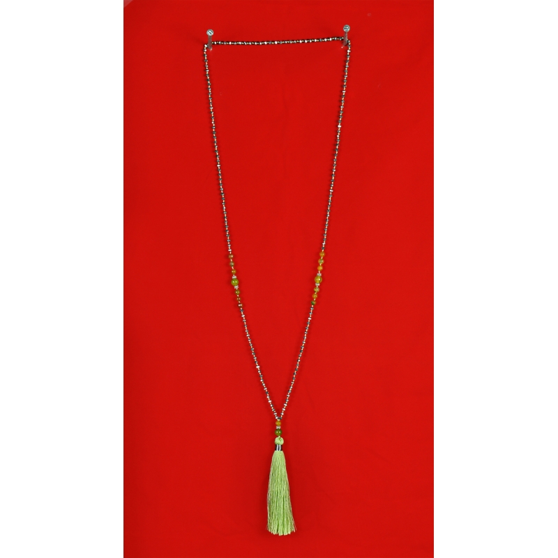 Boho Chic Tassel Necklace Gemstones