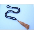 Bohemian Wood Tassel Pearl Necklace