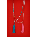 Bohemian Tassel Necklace Gemstone