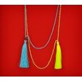 Long Crystal Tassel Necklace