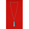 Long Crystal Tassel Necklace W/Freshwater