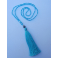 Long Crystal Tassel Necklace W/Freshwater