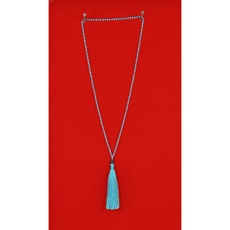 Long Crystal Tassel Necklace W/Freshwater