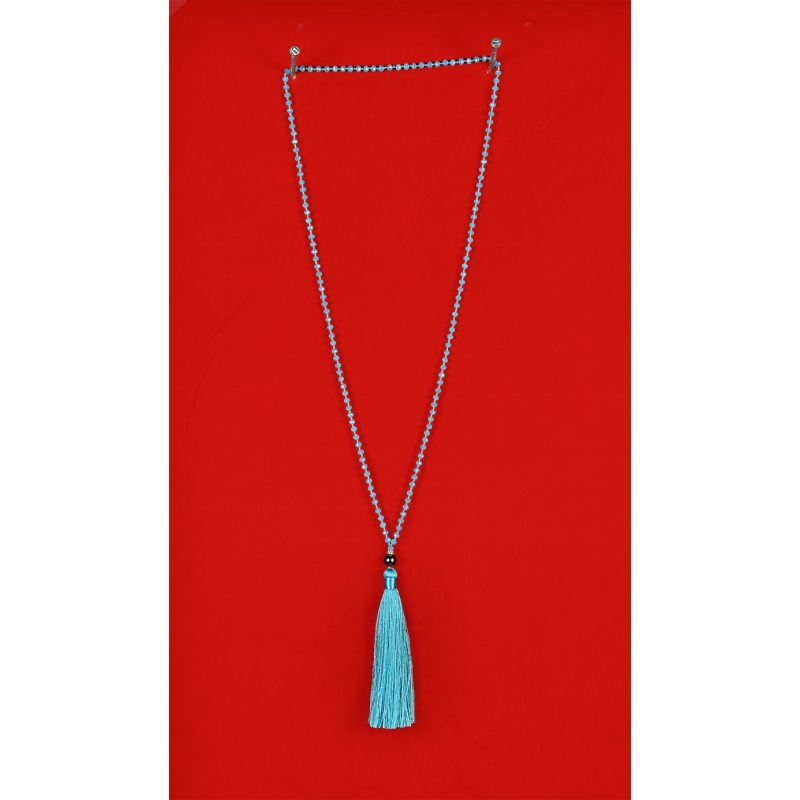 Long Crystal Tassel Necklace with fresh Water