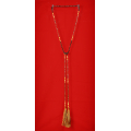 Long Beaded Lariat Tassel Necklace Freshwater