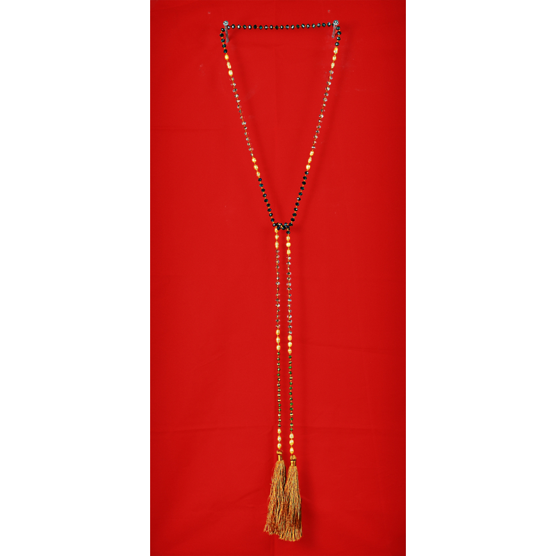 Long Beaded Lariat Tassel Necklace Freshwater