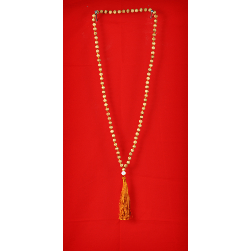 Wooden Tassel Necklace With Pearls