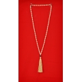 Lava Wood Tassel Necklace