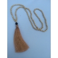 Lava Wood Tassel Necklace