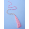 Long Tassel Necklace With Mini Pearls