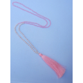 Long Tassel Necklace With Mini Pearls