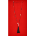 Long Tassel Necklace With Pearls And Bodhi Seeds