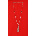 Long Tassel Necklace With Mini Pearls