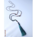 Bohemian Tassel Necklace W/Black Pearls