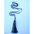 Bohemian Style Black Pearl Tassel Necklace Fashion