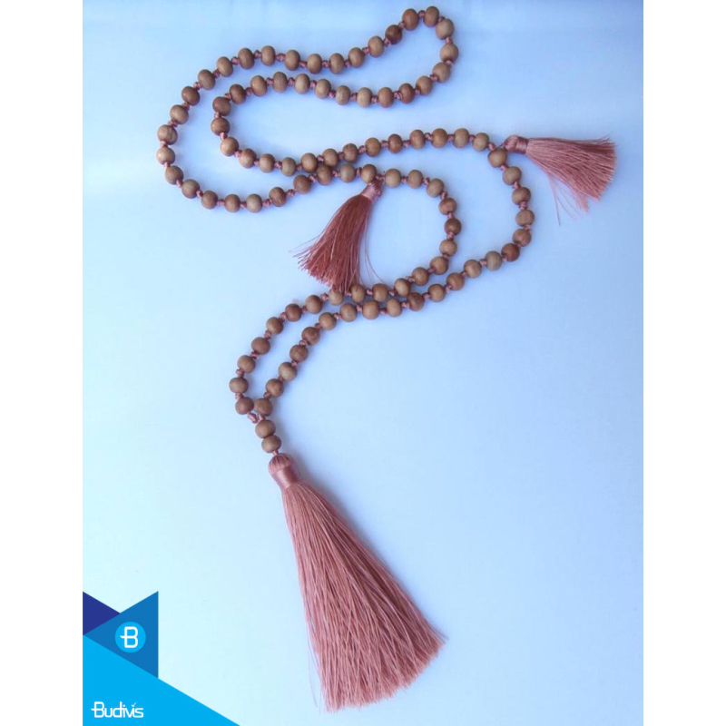 Hand-Woven Long Wooden Tassel Necklace