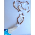 Hand-Woven Long Wooden Tassel Necklace