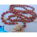 Hand-Woven Long Wooden Tassel Necklace