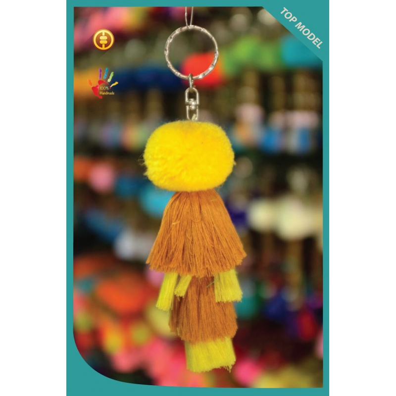 New! Pom Pom Tassel Keychain