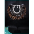 Affordable Tribal Necklace Feather Shell Decorative On Stand Decor Interior