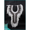 Tribal Necklace Feather Shell Decorative On Stand Home Decor Interior