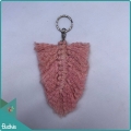 Bohemian Lace Feather Keychain Pink