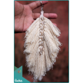 Bohemian Tassel Feather And Baby Shell Keychain