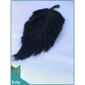 Black Bohemian Lace Feather Keychain