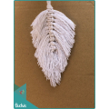 White Bohemian Lace Feather Keychain