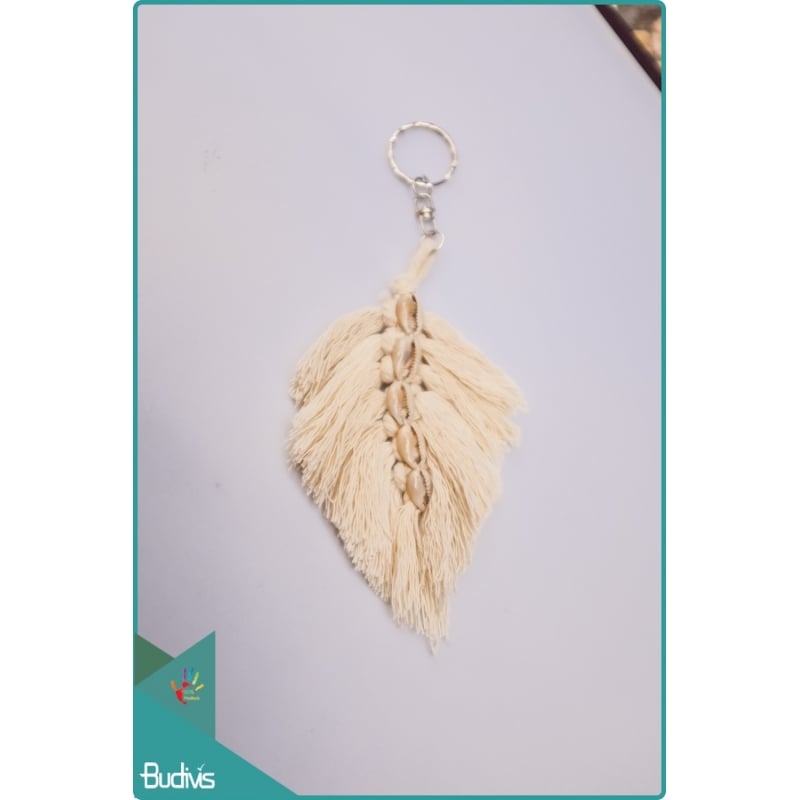 Bohemian Lace Feather Keychain