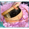 Natural Oval Rattan Bag With Strap