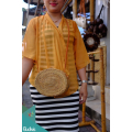 Natural Oval Rattan Bag With Strap