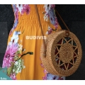 Natural Rattan Bag With Belt