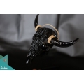 Artificial Resin Buffalo Skull Wall Decor Black, Resin Figurine Custom Hand, Statue Collectible Figurine Resin