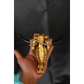 Artificial Resin Buffalo Skull Wall Decoration Gold, Resin Figurine Custom Hand, Statue Collectible Figurine Resin