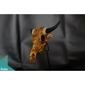 Artificial Resin Buffalo Skull Wall Decoration Gold, Resin Figurine Custom Hand, Statue Collectible Figurine Resin