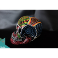 Artificial Resin Skull Hand Painted Wall Decoration Mandala, Resin Figurine Custom Hand, Statue Collectible Figurine Resin