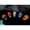 Artificial Resin Skull Hand-Painted Wall Decoration Painting, Resin Statue Custom Hand, Statue Collectible Statue Resin