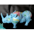 Artificial Resin Rhino Hand Painted Home Decor, Resin Figurine Custom Hand, Statue Collectible Figurine Resin