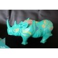 Artificial Resin Rhino Hand Painted Home Decor, Resin Figurine Custom Handhande, Statue Collectible Figurines Resin