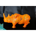 Artificial Resin Rhino Hand Painted Home Decor, Resin Figurine Custom Hand, Statue Collectible Figurine Resin