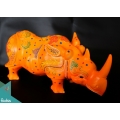 Artificial Resin Rhino Hand Painted Home Decor, Resin Figurine Custom Handhande, Statue Collectible Figurines Resin