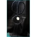 Black Tribal Necklace With Bone And Shells