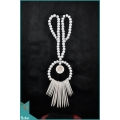 White Necklaces Tribal Bone With Shell
