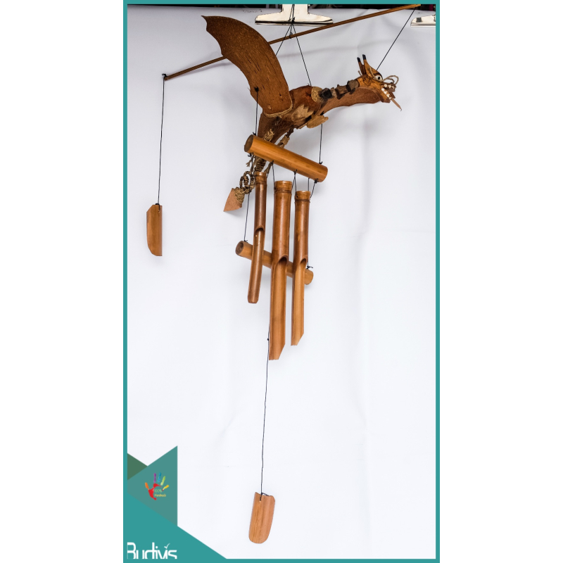 Bali Garden Hanging Dragon Bamboo Wind Chime