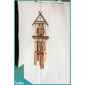 Garden Hanging Owl And Bamboo Wind Chimes