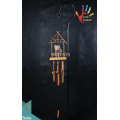 Garden Hanging Owl And Bamboo Wind Chimes