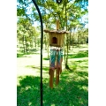 Bali Bird House Garden Hanging Hand Painted Green Beach Bamboo Wind Chimes